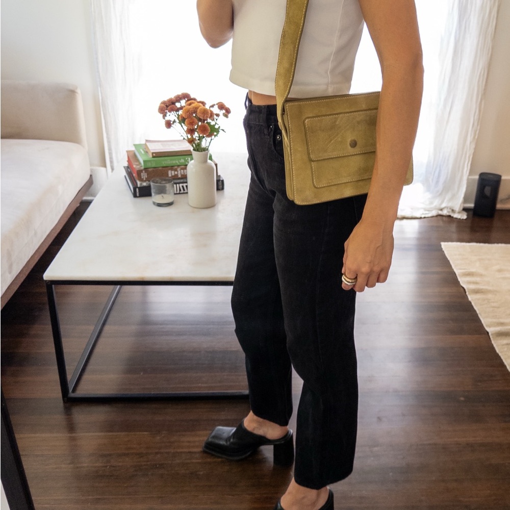 Stylish Tan Suede Shoulder Bag